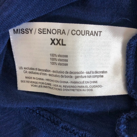 Vintage America Blues Embroidered Peasant Top - Picture 5 of 6